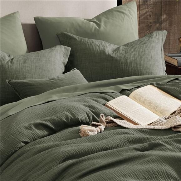 King Comforter Set - 7 Pieces Comforter King Size, Soft Solid Bedding Set - Picture 4 of 7